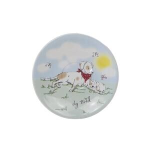 Vintage Dog Tired 6.5" Dogs by Aynsley Pet Collectors Small Display Plate